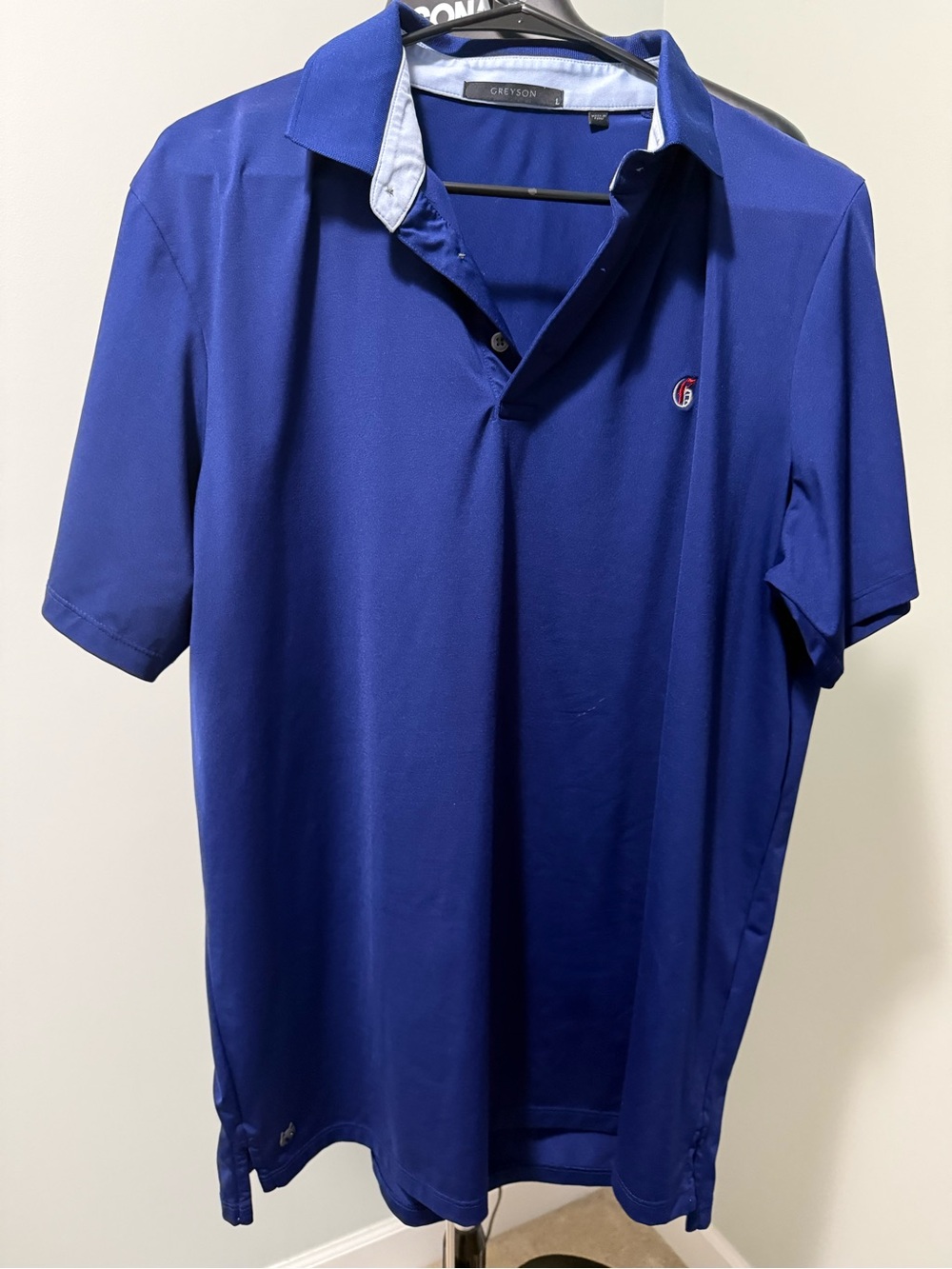 Greyson Men's Royal Blue Performance Polo with Contrast Collar